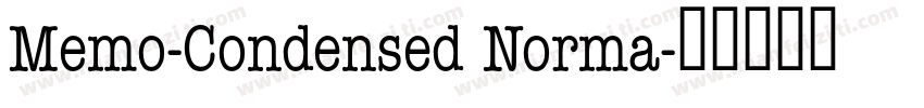 Memo-Condensed Norma字体转换